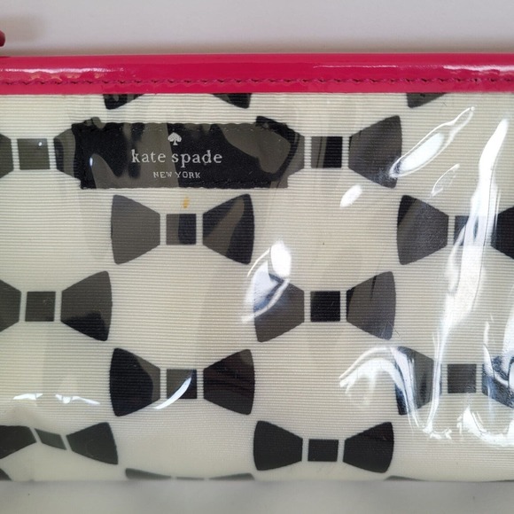 Kate Spade New York Heddy Whitehall Court Bow Toiletry Cosmetic Pencil Bag Case - Picture 7 of 12